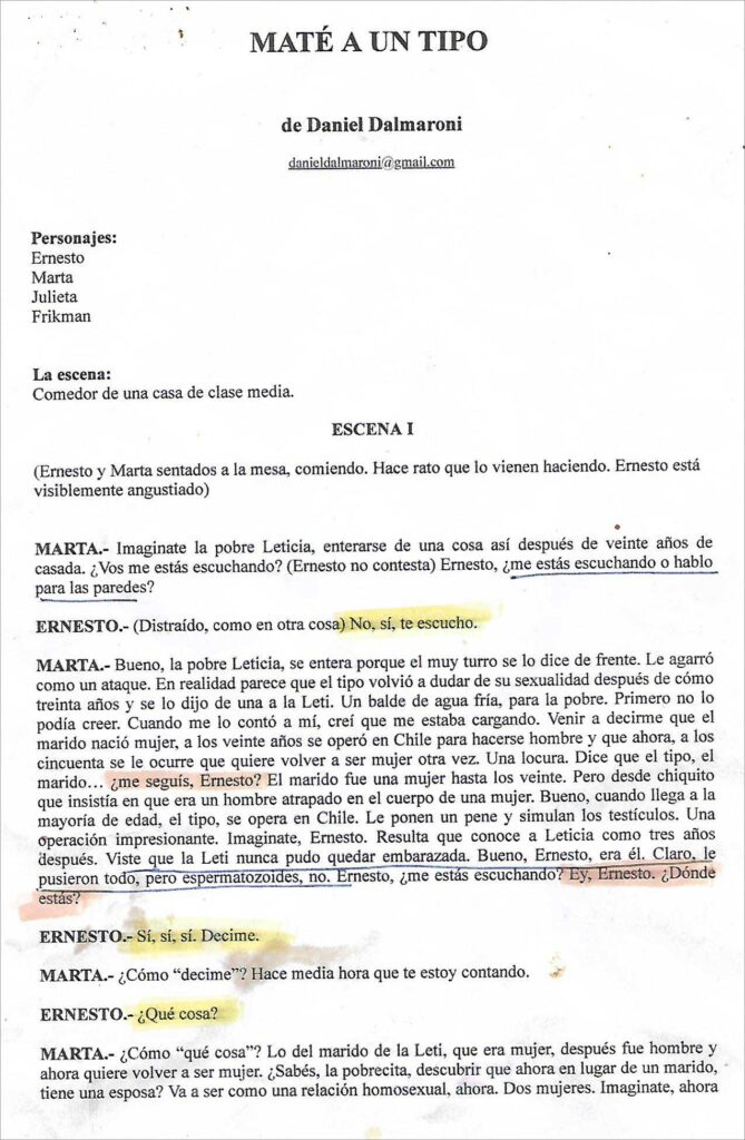Imagen texto te teatro para memorizar